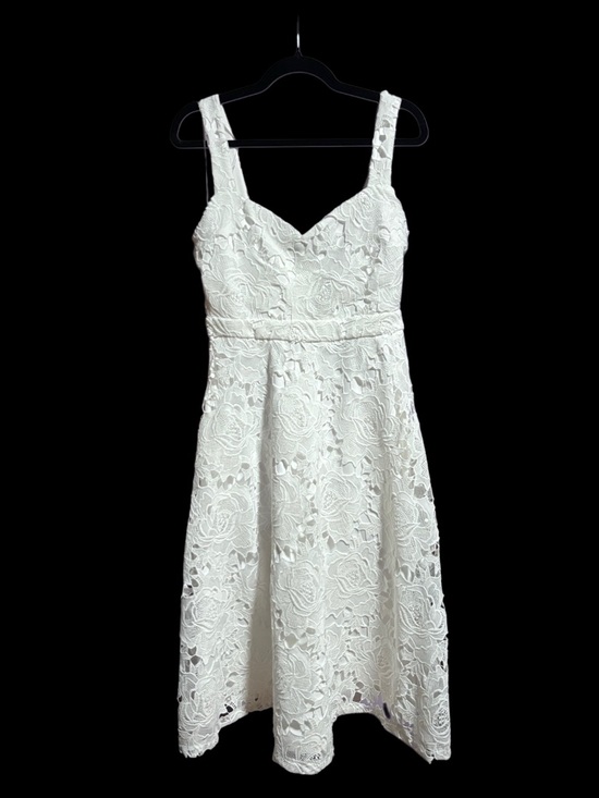 Lulus Divine Beauty White Lace Midi Dress With Pockets, NWT Size M - Picture 4 of 6